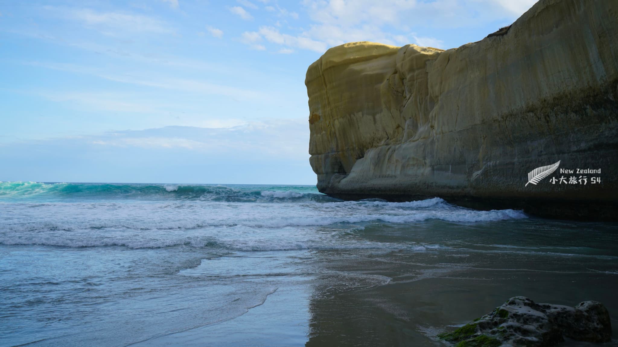 新西兰南岛隧道海滩